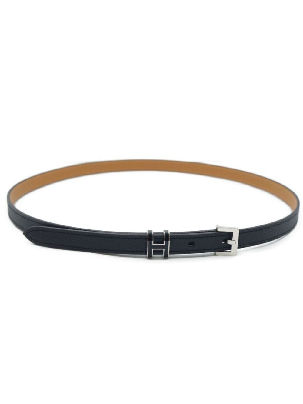 Hermes Pop H Belt Black Silver